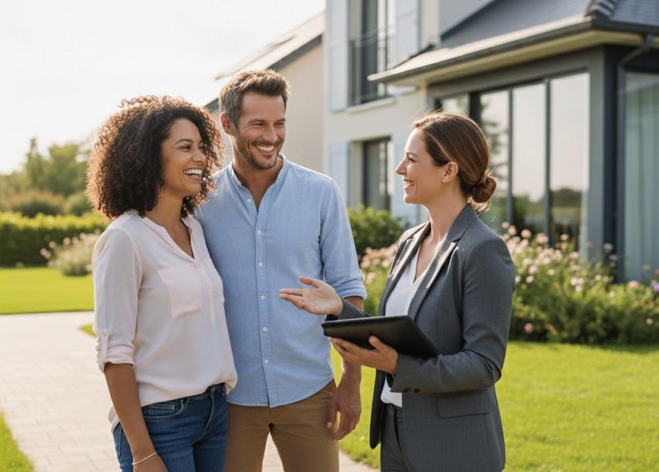 Conseiller Realesty accompagnant un client lors d'une estimation immobilière